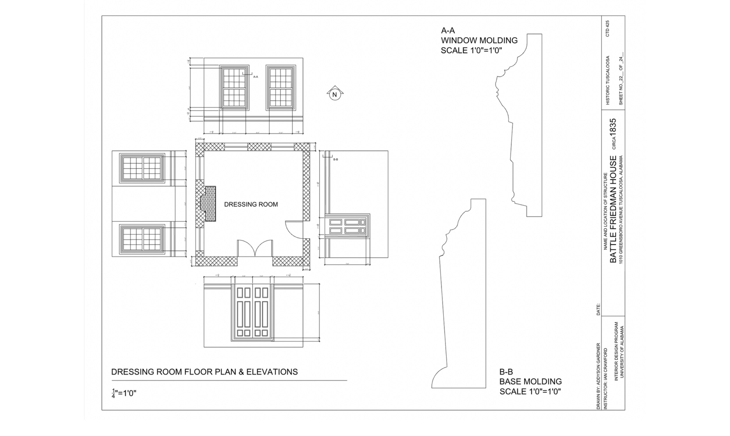 Historic structure documentation plate - Battle Friedman House