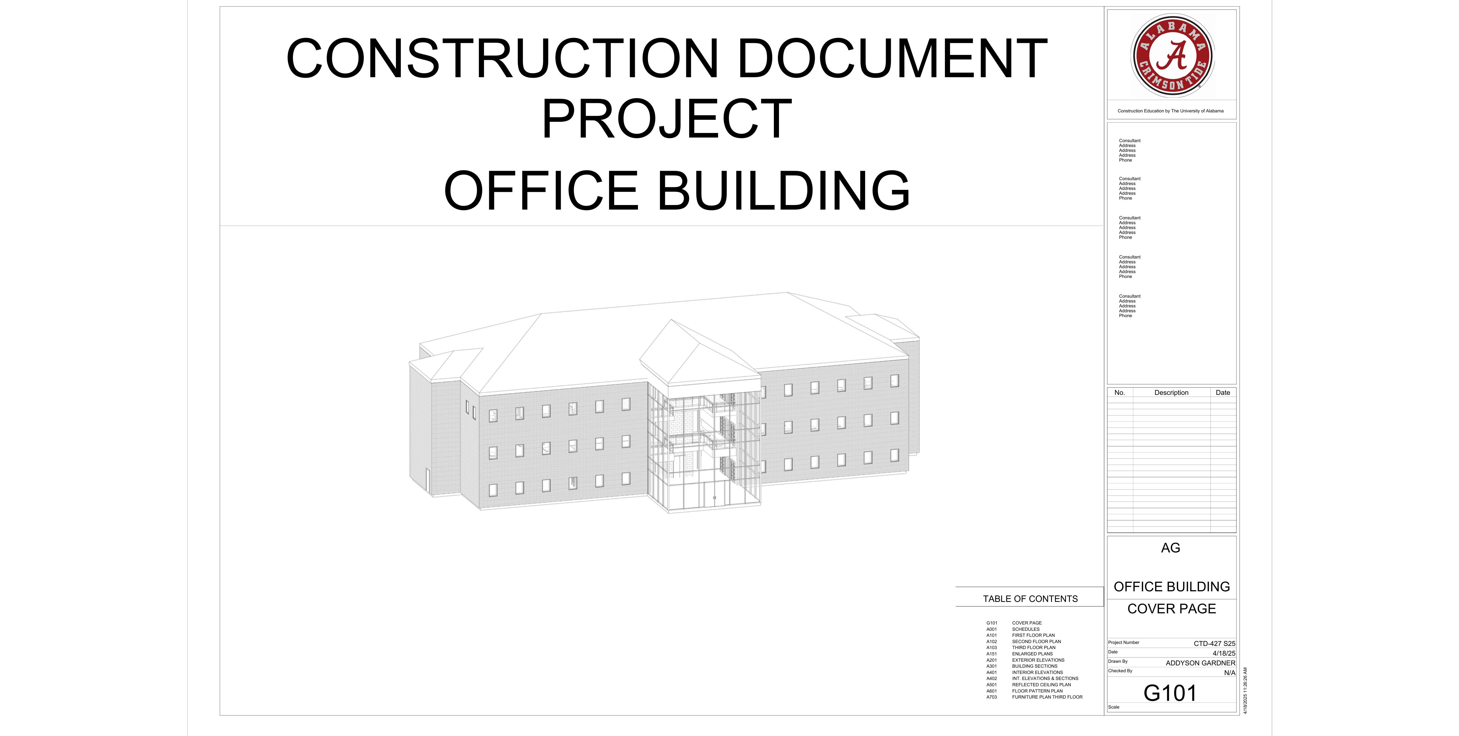 Office building cover page - Revit
