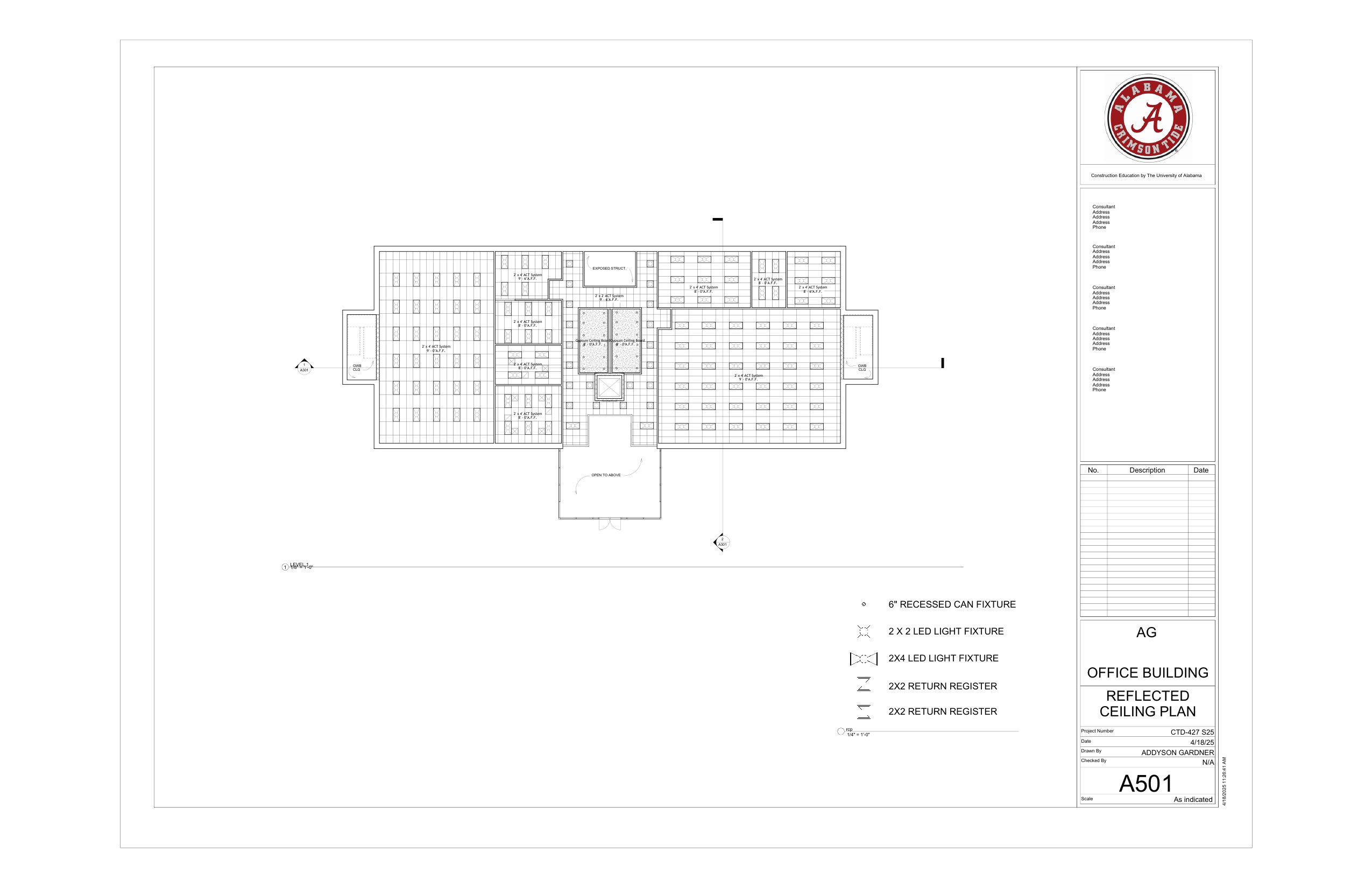 Reflected ceiling plan